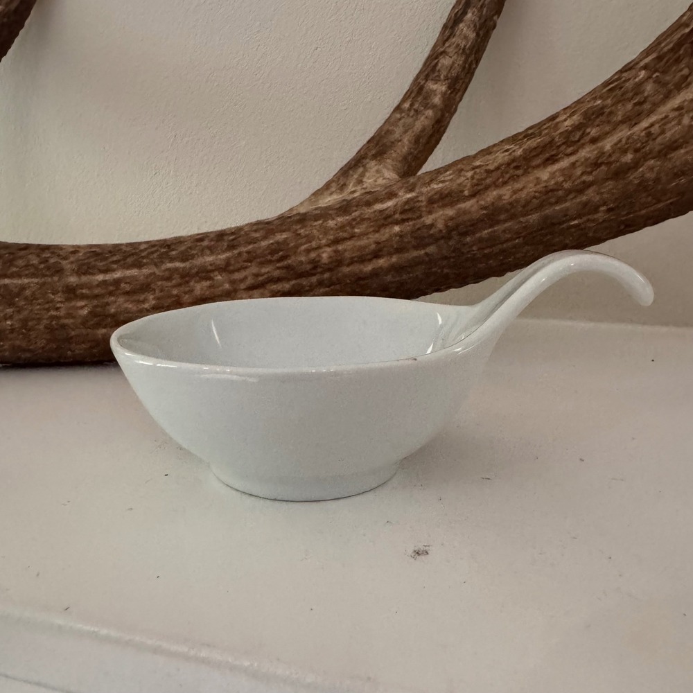 BIA Cordon Bleu White Porcelain Handle Dipping Sauce Bowl Individual Dish